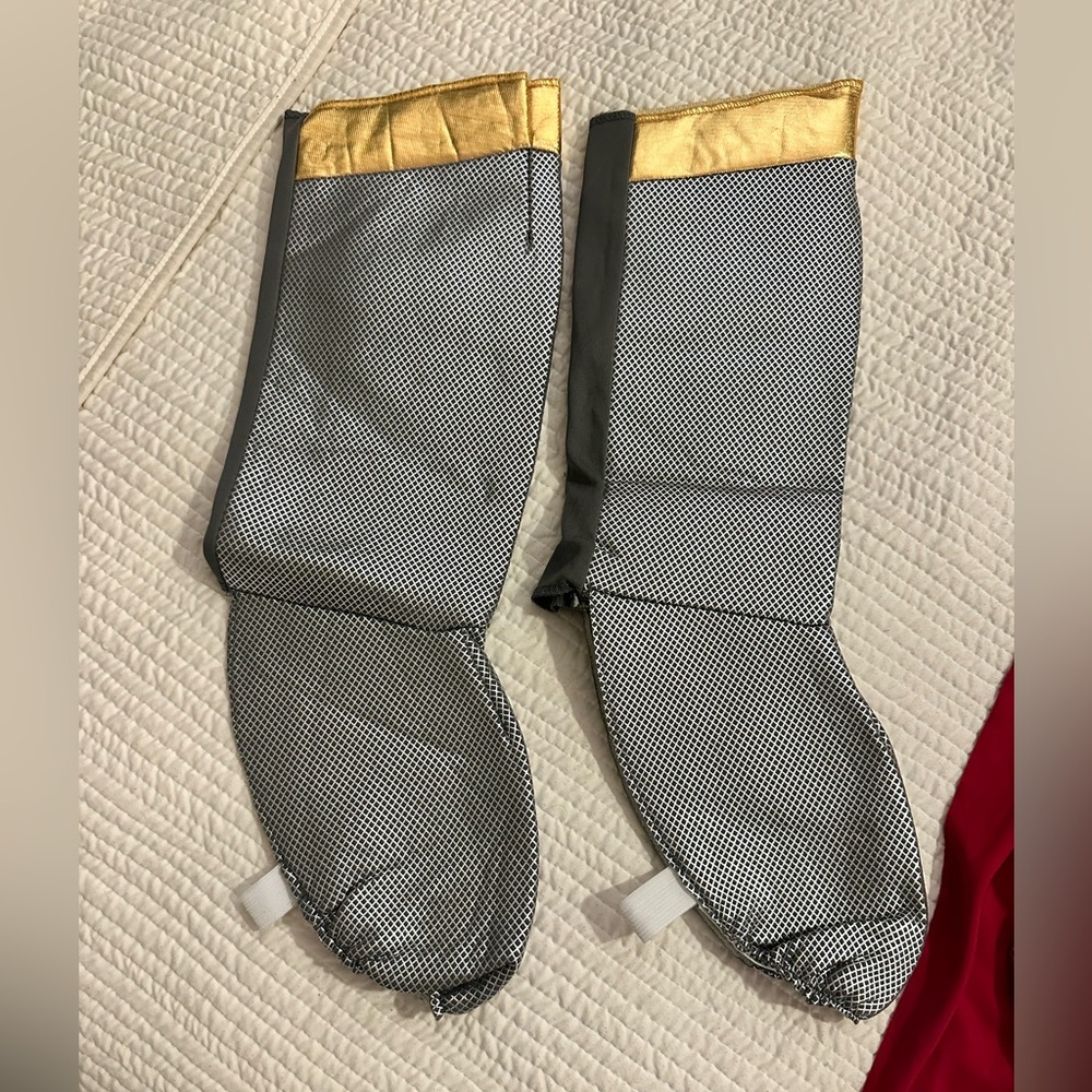 Knight Costume with Red Cape and Gold Accents - Picture 5 of 5